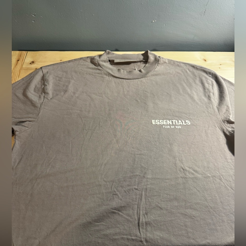 Fear of God Essentials Short Sleeve Tee in Taupe - Picture 5 of 6